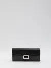 Roger Vivier Patent Leather Chain Wallet With Back Pocket