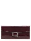 Roger Vivier Belle Vivier Dark Violet Patent Wallet With Chain