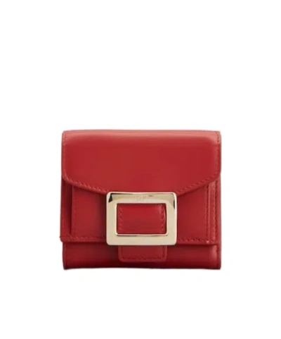 Roger Vivier Belle Vivier Wallet In Red