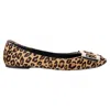 Roger Vivier Bellerine Embellished Leopard Print Ballet Flats In Brown Calf Hair In Animal Print