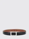 Roger Vivier Black Belt With Rectangular Silver Buckle