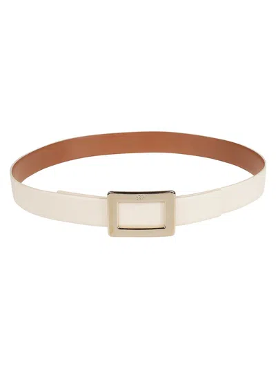 Roger Vivier Women's Stylish And Versatile Leather Belt In Beige