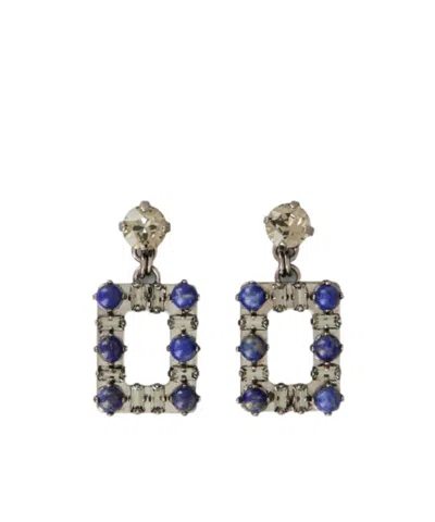 Roger Vivier Bijoux Crystal Drop Earrings In Yellow