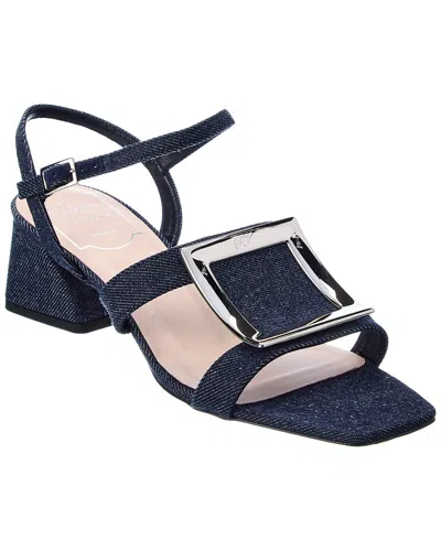Roger Vivier Bikiviv Denim Sandal In Yellow