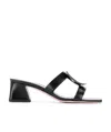 Roger Vivier Bikiviv Square Button Sandals In Black