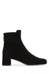 Roger Vivier Trs Vivier Suede Ankle Boots In Black