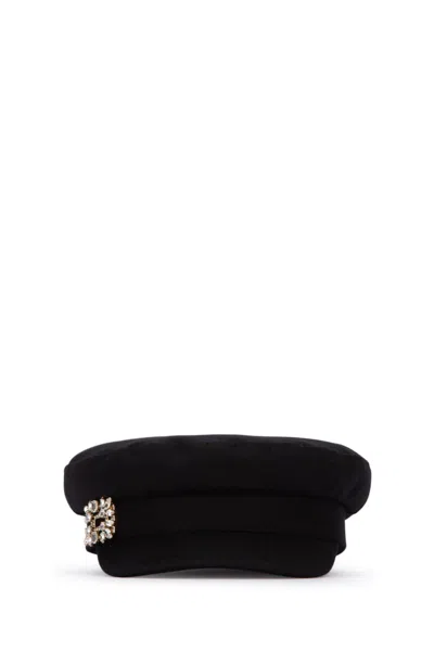 Roger Vivier Black Broche Vivier Sailor Cap