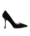 Roger Vivier I Love Vivier Heart-shaped Suede Pumps In Black