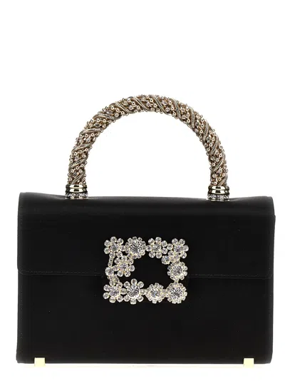 Roger Vivier Black Jewel Efflorescence Mini Satchel