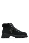 Roger Vivier Black Lace Up Boots In Black