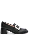 Roger Vivier Viv Rangers Buckled Patent-leather Loafers In Black