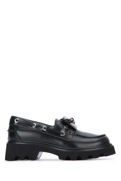Roger Vivier Black Leather Loafers
