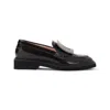 Roger Vivier Lentil Brown Leather Viv Rangers Met Buc 25 Loafers In Black