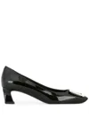 Roger Vivier Black Leather Pumps In Black