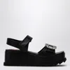 Roger Vivier Slidy Viv' 65 Leather Wedge Sandals
