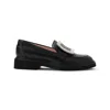 Roger Vivier Rangers Leather Loafers With Rounded Metal Buckle In Black