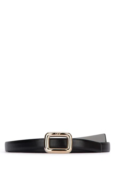Roger Vivier Black Logo Buckle Belt
