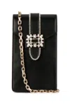 Roger Vivier Structured Chain Shoulder Bag In Black