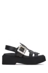 Roger Vivier High Strass Sandal Platform Chunky Sole In Black