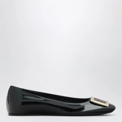 Roger Vivier Trompette Ballerinas By In Patent Leather With Buckle In Black