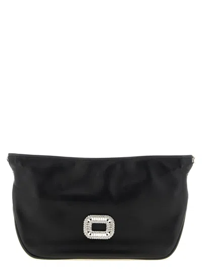 Roger Vivier Black Pilgrim Micro Clutch