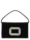 Roger Vivier Micro Pilgrim Top Handle Bag In Black