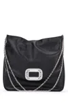 Roger Vivier Black Pilgrim Mini Bucket Bag In Black