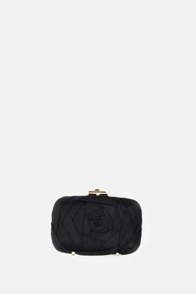 Roger Vivier Black Rose Clutch