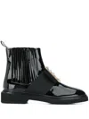 Roger Vivier Black Round Toe Boots In Black