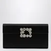 Roger Vivier Black Satin Clutch Bag With Buckle