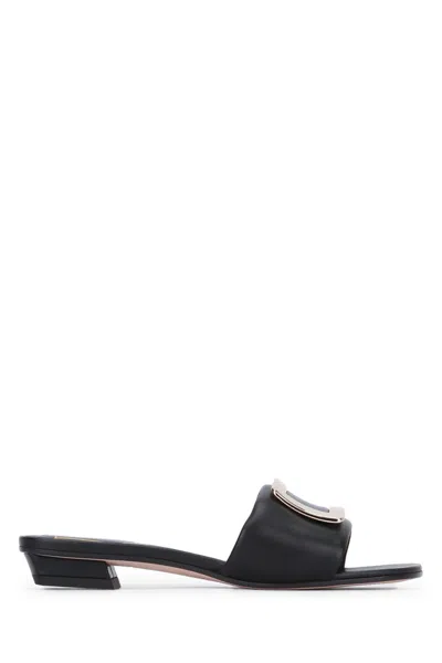 Roger Vivier Black Slip On Heels