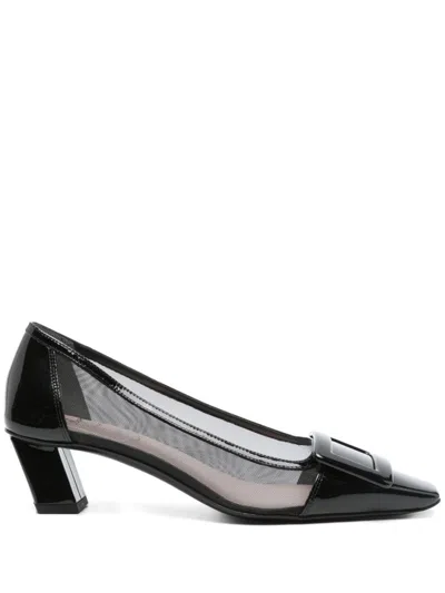 Roger Vivier Women's Belle Vivier Net Pumps In Black
