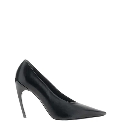 Roger Vivier Choc Decollette 100mm Leather Curved-heel Pumps In Black