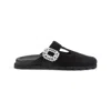 Roger Vivier Minimalist Black Flats With Rounded Toe And Low-profile Sole In Black