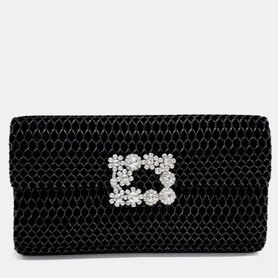 Pre-owned Roger Vivier Black Velvet Velvet Crossbody Bag