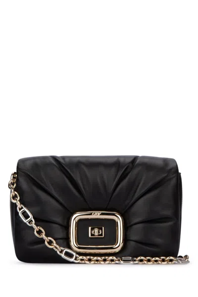 Roger Vivier Black Viv Choc Crossbody Bag