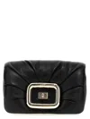Roger Vivier Black Viv Choc Mini Bag In Leather In Black