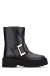 Roger Vivier High Met Bikers Ankle Boots With Buckle In Black