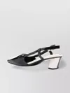 Roger Vivier Block Heel Leather Slingback Pumps