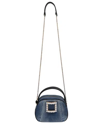Roger Vivier Blue Cotton Denim Viv' Ladybug Top Handle Bag (authentic Pre-  Loved)
