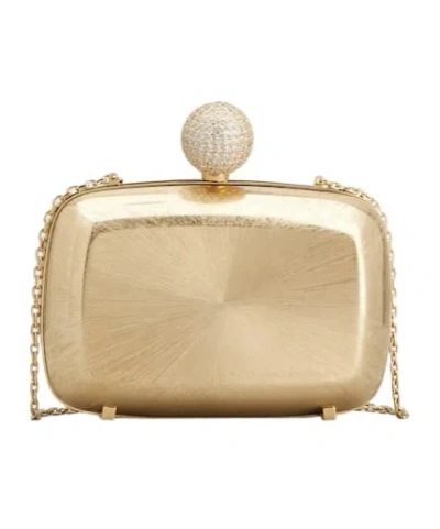 Roger Vivier Boite De Nuit Clutch In Metal In Golden