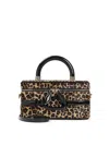 Roger Vivier Natural Black Patent Leather Belle Vivier Vanity Mini Bag In Sand