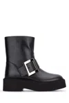 Roger Vivier High Met Bikers Ankle Boots With Buckle In Black