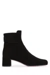 Roger Vivier Trs Vivier Suede Ankle Boots In Black