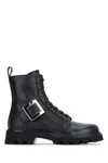 Roger Vivier Lace-up Ankle Boots With Rubber Sole In Black