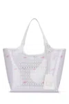 Roger Vivier Textured Crocodile Transparent Tote In 0518