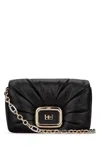 Roger Vivier Quilted Chain Shoulder Bag In Black