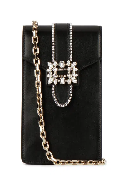 Roger Vivier Black Miss Vivier Crossbody Bag