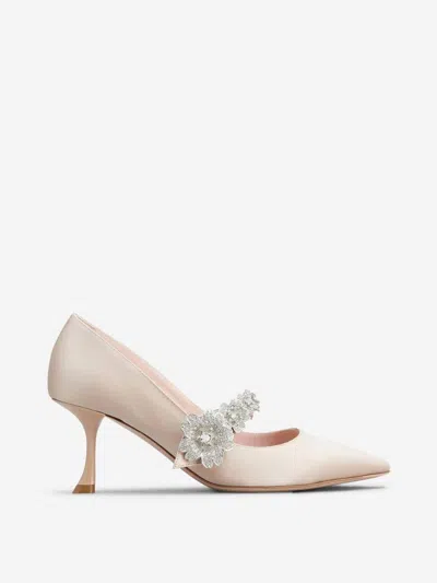 Roger Vivier Bouquet Flower Heeled Shoes In Light Pink