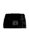Roger Vivier Bouquet Logo Handbag In Black